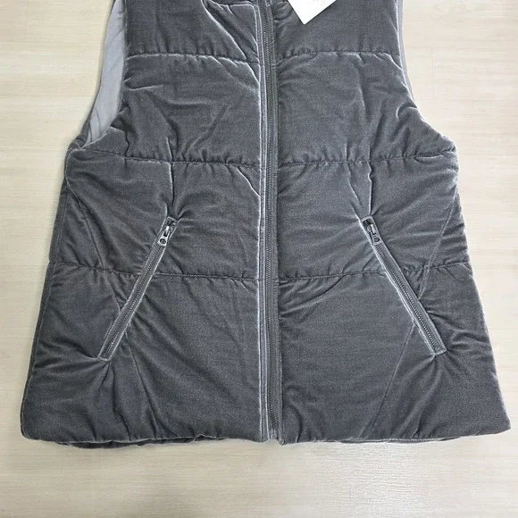 Dylan Puffer Vest Velvet Gray Women's Size Large New with Tags - Picture 8 of 9